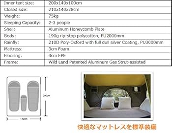 Wildlandパスファインダー2特別仕様　アウトレット品　1台限定特別カラー Amazon | 国内最安値 WILD LAND 全自動 ルーフテント